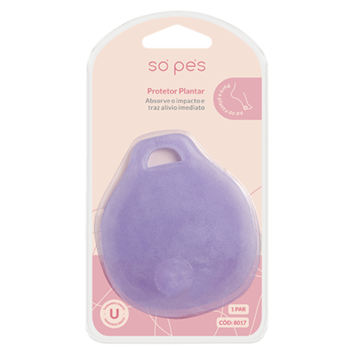 Protetor Plantar Só Pés Gel 1 Par