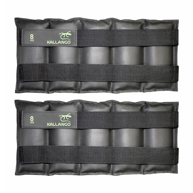 Caneleira Kallango Profissional Emborrachada Preta 8kg Par