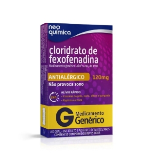 Cloridrato de Fexofenadina 120mg 10 Comprimidos Revestidos Neo Química