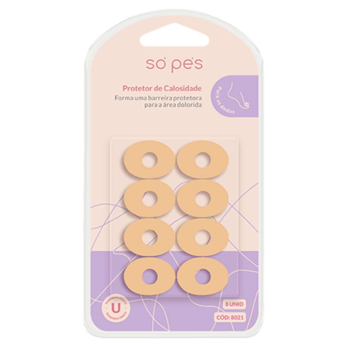 Protetor de Calos Só Pés Latex 8 Unidades