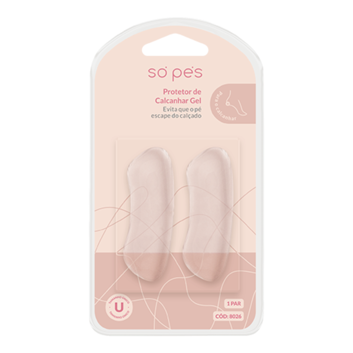 Protetor de Calcanhar Só Pés Gel 1 Par