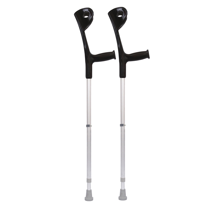 Muleta Canadense Sequencial Fixa Premium 150kg Ponteira 7/8 Par Preto