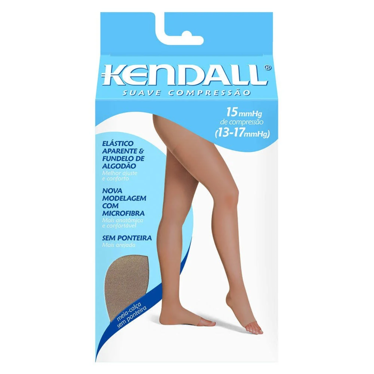 Meia Kendall 13-17 mmHg Meia Calça Sem Ponteira Mel Tam G 2263 