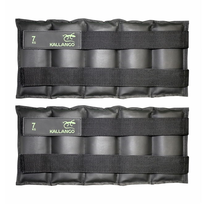 Caneleira Kallango Profissional Emborrachada Preta 7kg Par