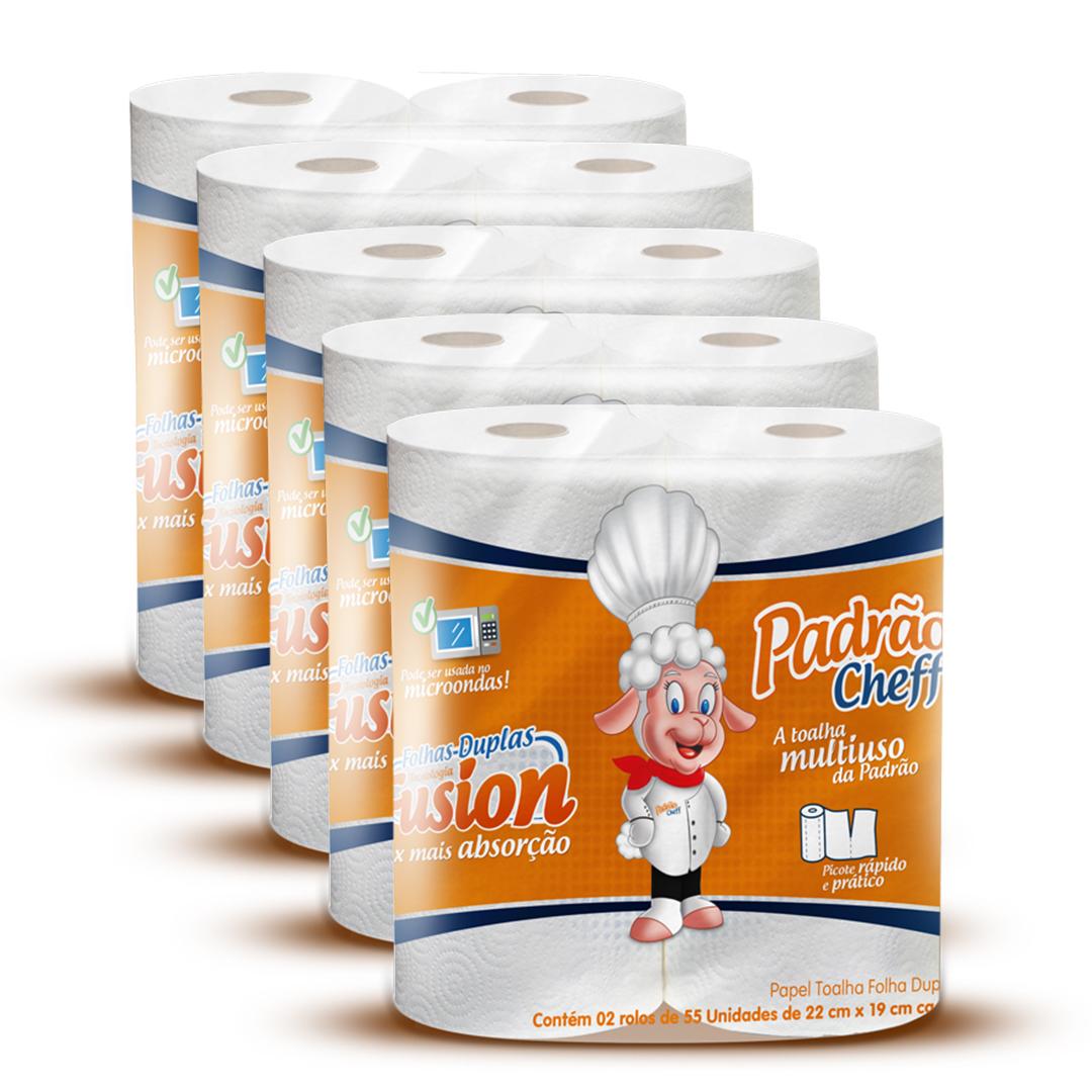 Papel Toalha Padrão Chefe Rolo kit com 5 Unidades