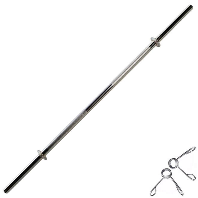 Barra Reta Zincada Maciça Zstorm 120cm Com Presilha