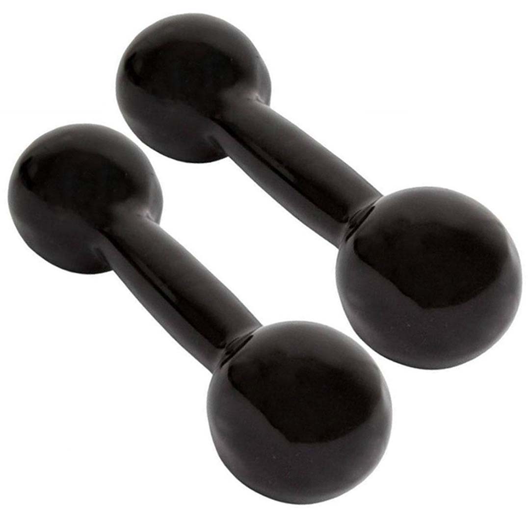 Par de Halter Emborrachado Preto 3kg