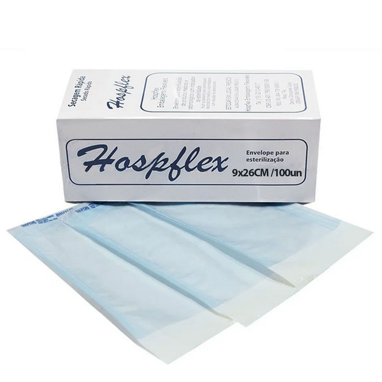 Papel Grau Cirurgico Para Autoclave Envelope 9x26 C/200un Hospflex