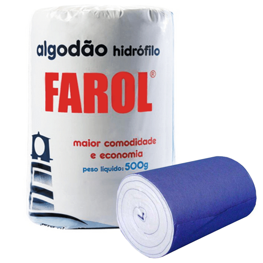 Algodão Hidrofilo em Rolo 500g Farol