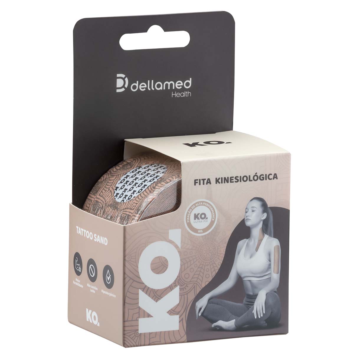Bandagem Elástica Adesiva Kinesiológica Tattoo Sand Dellamed