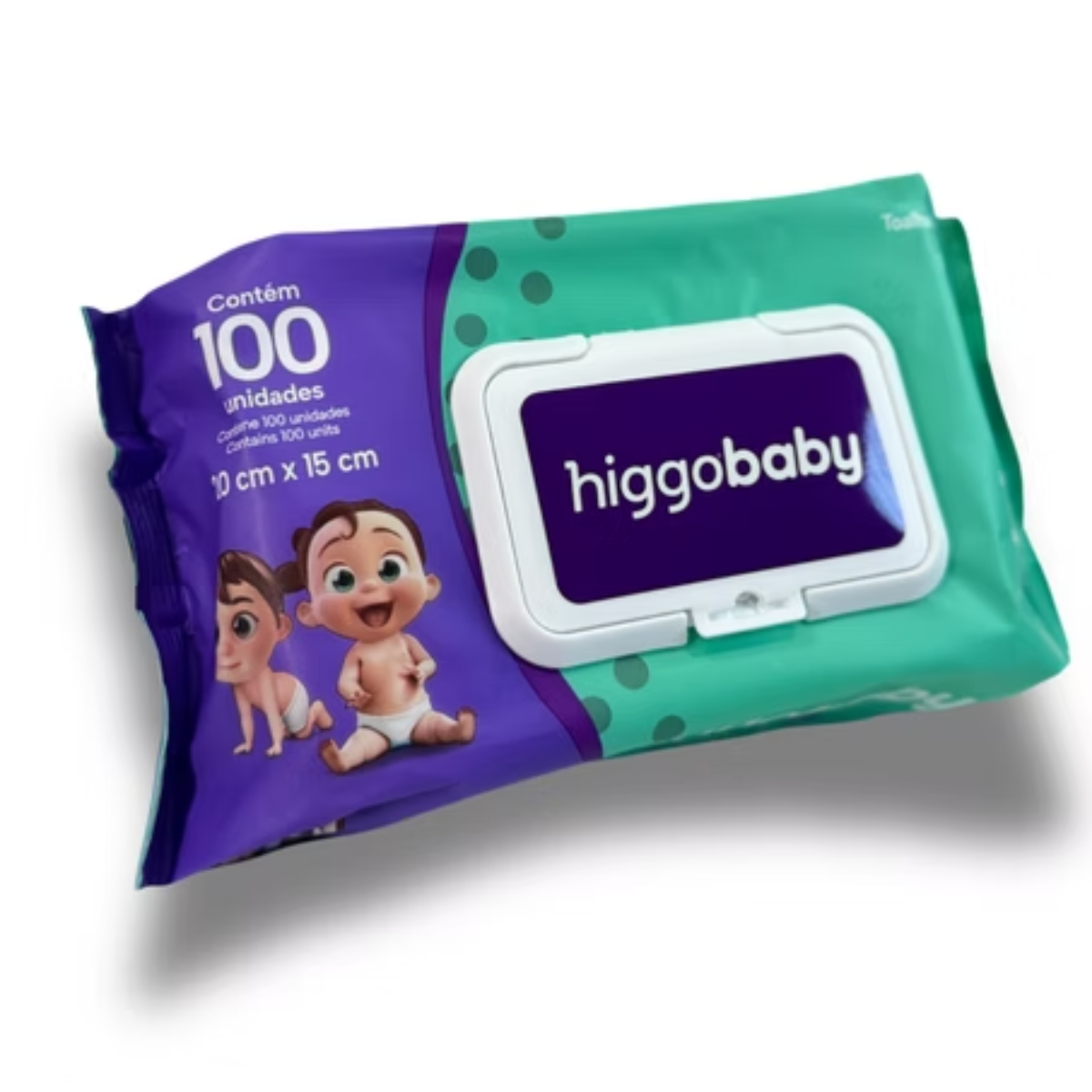 Toalhas Umedecidas Higgobaby 100un 20cm x 15 cm