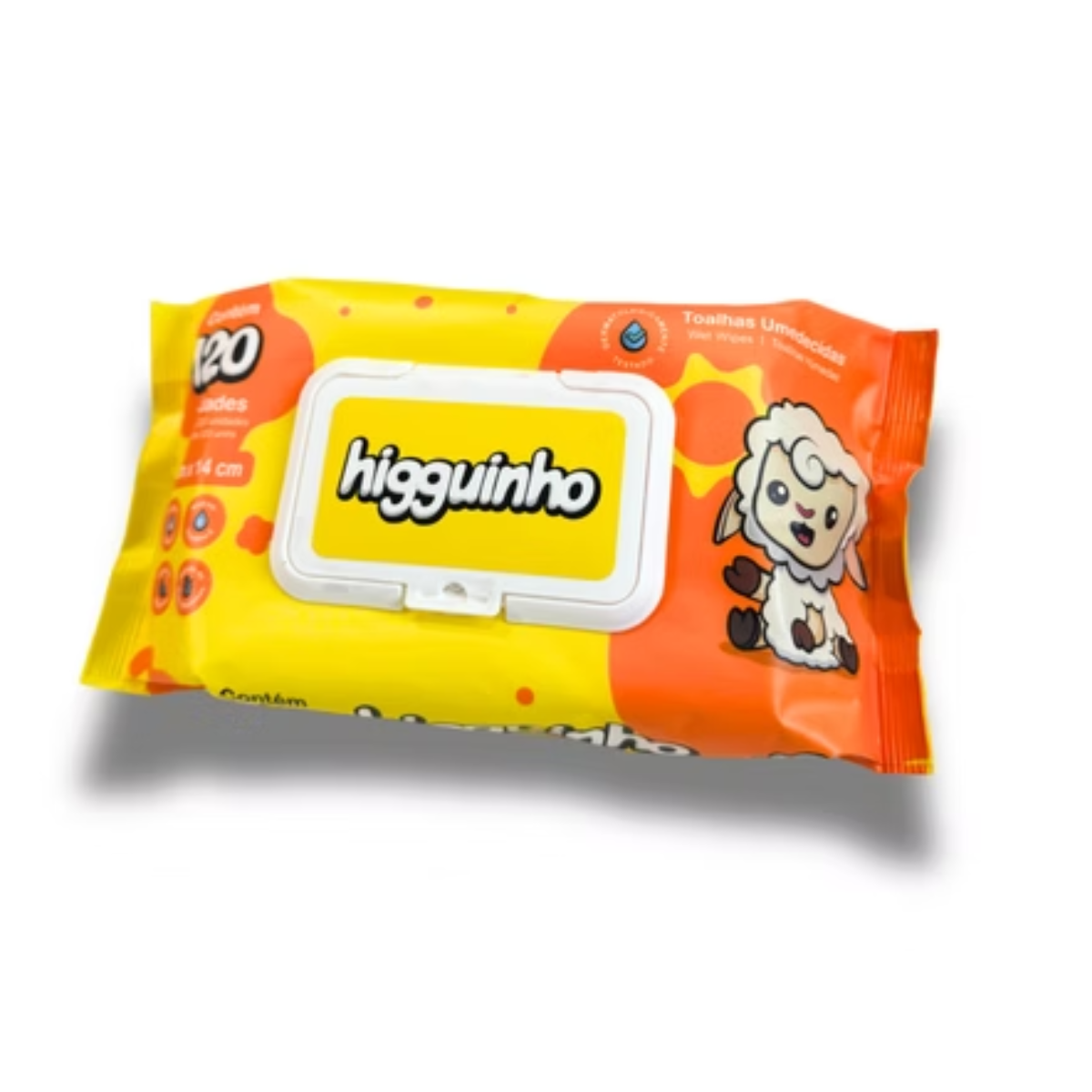 Toalhas Umedecidas Higguinho 120un 20cm x 14 cm