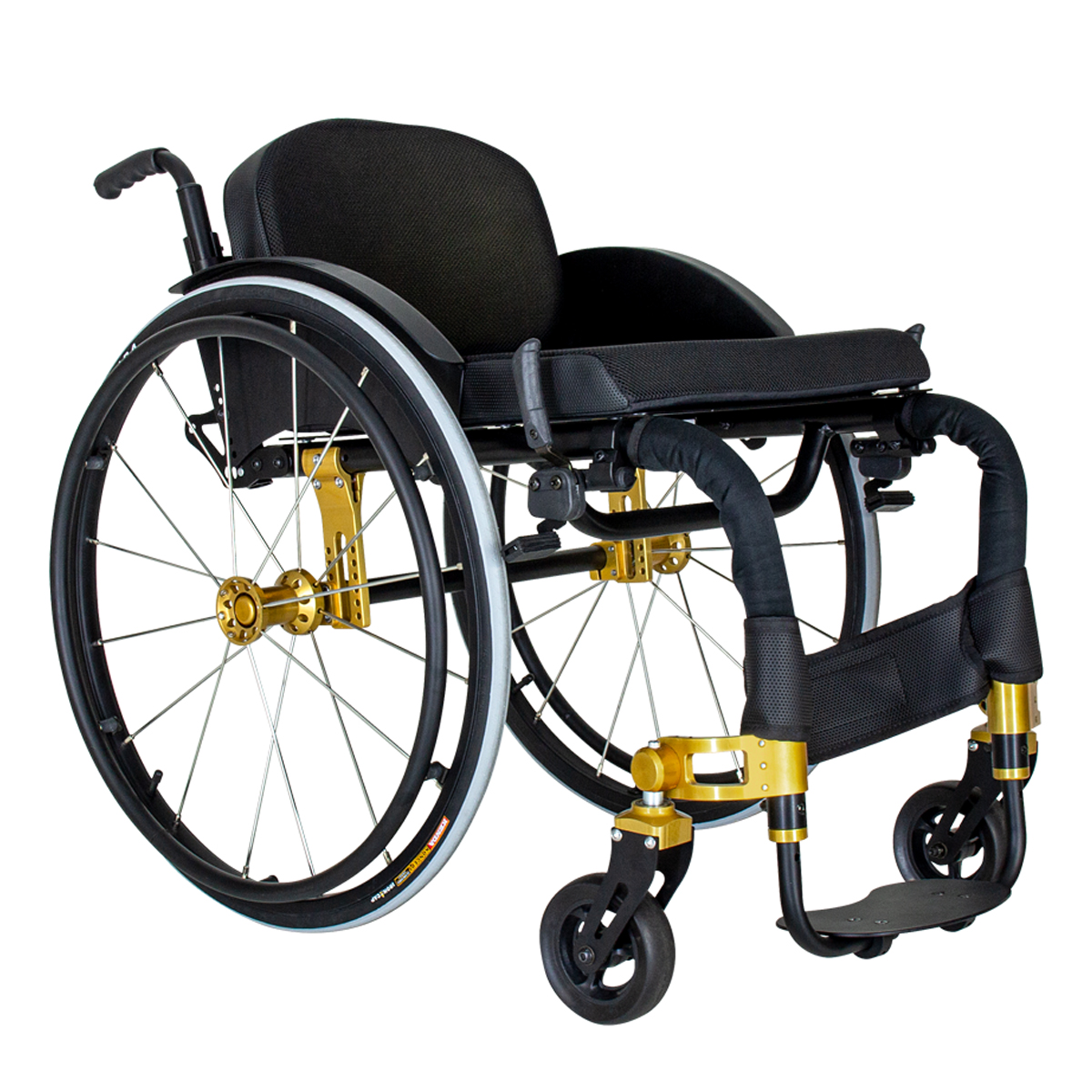 Cadeira de Rodas Monobloco MB4 Extreme 003 L38 P40 A40 Ortomobil Branca e Dourado