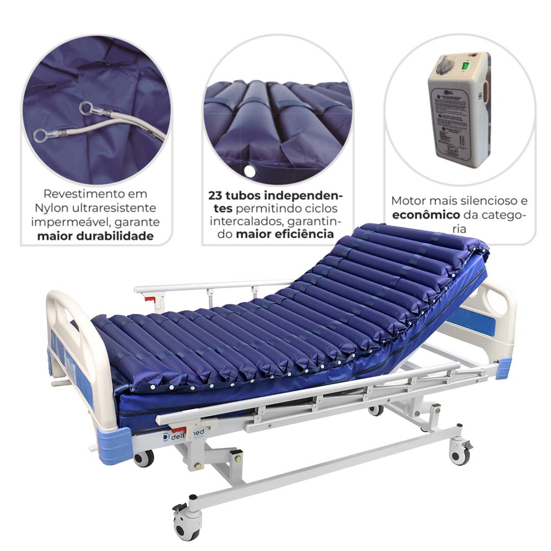 Colchão Pneumático para Prevenção de Escaras Air Tube Dellamed