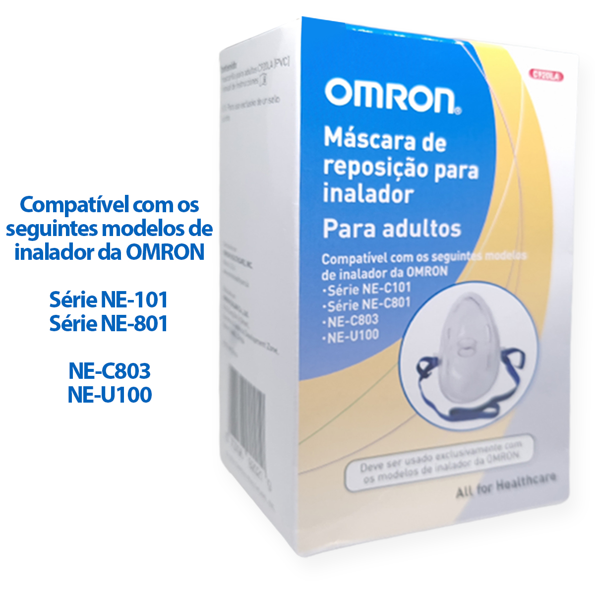 Máscara Adulto Para Nebulizador e Inalador Omron / Compre Aqui Farma