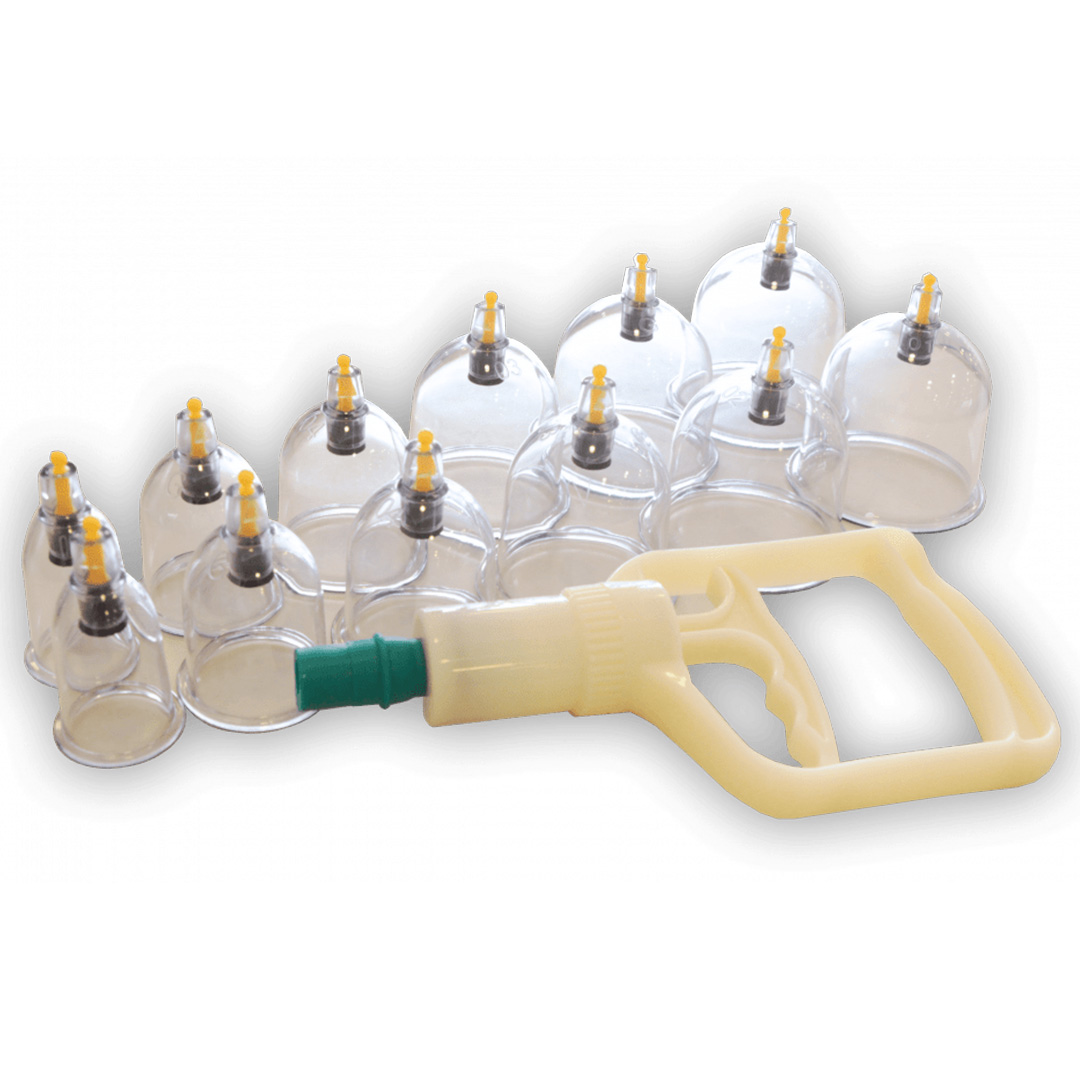 Kit de Ventosas Chinesa Com 12 Copos e Bomba de Sucção / Compre aqui
