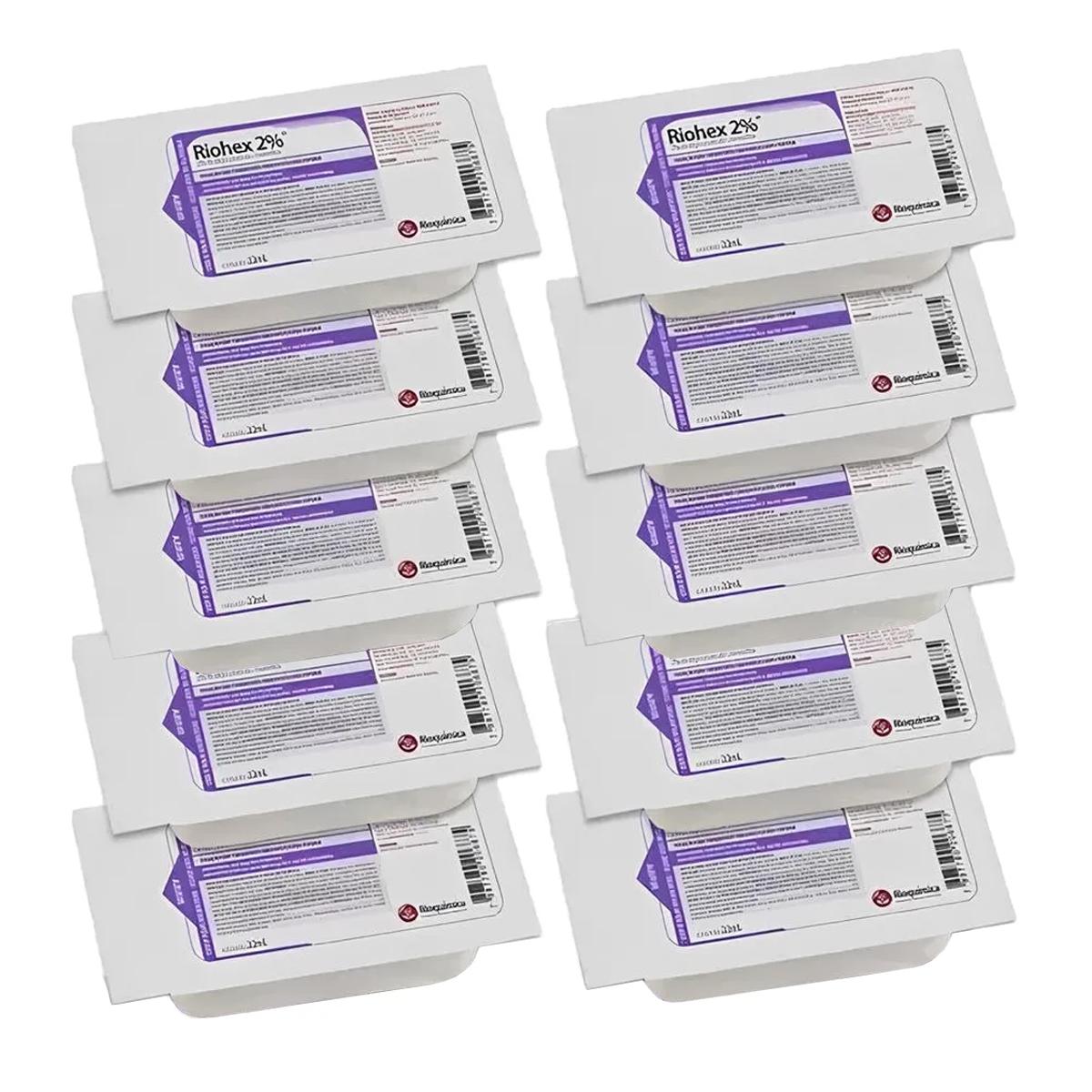 Escova para Assepsia com Clorexidina 2% Riohex 10 unid